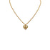 CHRISTIAN DIOR NECKLACE LOGO HEART RHINESTONE GOLD ACCESSORY 90322205