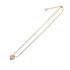 CHRISTIAN DIOR NECKLACE LOGO HEART RHINESTONE GOLD ACCESSORY 90322208