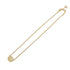 CHRISTIAN DIOR NECKLACE LOGO RHINESTONE GOLD ACCESSORY 90326706