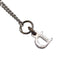 CHRISTIAN DIOR NECKLACE LOGO RHINESTONE SILVER ACCESSORY 90326697
