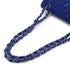 CHANEL CLASSIC FLAP MEDIUM CHAIN SHOULDER BAG BLUE VELOR BLACK HARDWARE 90311836