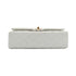VINTAGE CHANEL CLASSIC FLAP MEDIUM CHAIN SHOULDER BAG WHITE LAMB SKIN GOLD HARDWARE 90334505