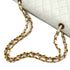 VINTAGE CHANEL CLASSIC FLAP MEDIUM CHAIN SHOULDER BAG WHITE LAMB SKIN GOLD HARDWARE 90334505