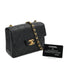 VINTAGE CHANEL MINI SQUARE 17 CHAIN SHUOLDER BAG BLACK LAMB SKIN GOLD HARDWARE 90327391