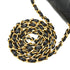 VINTAGE CHANEL MINI SQUARE 17 CHAIN SHUOLDER BAG BLACK LAMB SKIN GOLD HARDWARE 90327391
