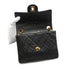 VINTAGE CHANEL MINI SQUARE 17 CHAIN SHUOLDER BAG BLACK LAMB SKIN GOLD HARDWARE 90327391