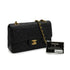 VINTAGE CHANEL CLASSIC FLAP SMALL CHAIN SHOULDER BAG BLACK LAMB SKIN GOLD HARDWARE 90340133