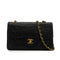 VINTAGE CHANEL CLASSIC FLAP SMALL CHAIN SHOULDER BAG BLACK LAMB SKIN GOLD HARDWARE 90340133