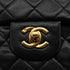 VINTAGE CHANEL CLASSIC FLAP SMALL CHAIN SHOULDER BAG BLACK LAMB SKIN GOLD HARDWARE 90340133