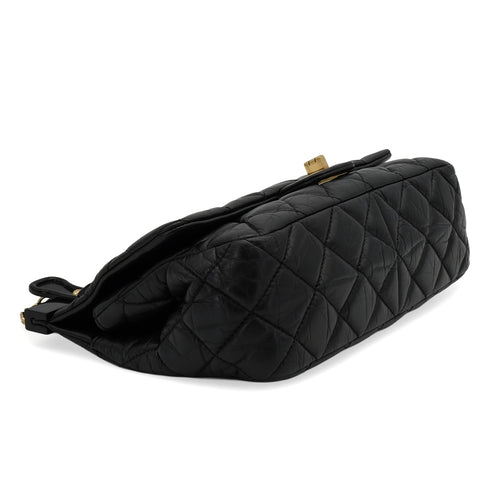 CHANEL COCOMARK MATERASSE 2.55 REISSUE HANGER SHOULDER BAG 2016 LIMITED EDITION BLACK LEATHER GOLD HARDWARE 90343329