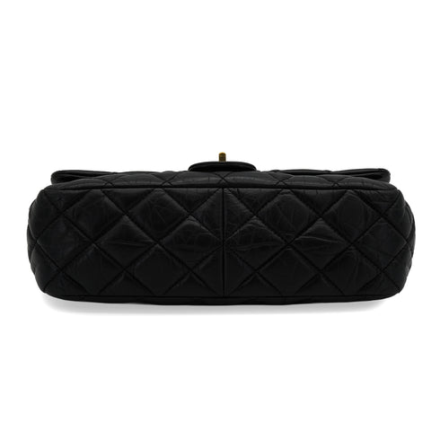 CHANEL COCOMARK MATERASSE 2.55 REISSUE HANGER SHOULDER BAG 2016 LIMITED EDITION BLACK LEATHER GOLD HARDWARE 90343329