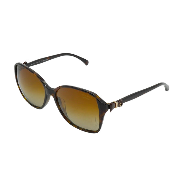 VINTAGE CHANEL COCOMARK RIBBON SUNGLASSES TORTOISESHELL BROWN EYEWEAR 90335014