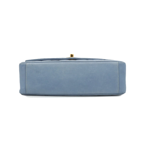VINTAGE CHANEL MATELASSE CHAIN SHOULDER BAG LIGHT BLUE LAMB SKIN GOLD HARDWARE 90334503