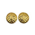 VINTAGE CHANEL EARRINGS ROUND COCOAMRK MATELASSE GOLD ACCESSORY 90317013