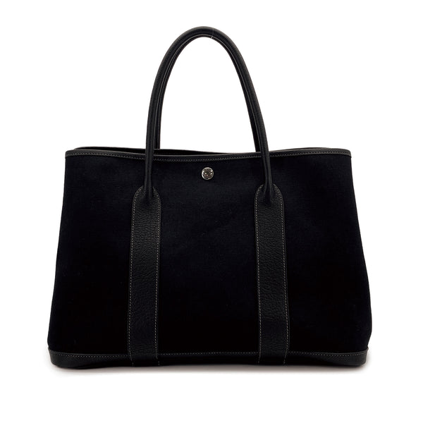 HERMES GARDEN PARTY PM BLACK TOILE OFFICIER NEGONDA HAND BAG 2005 SQUARE I 90310828 - PURPOSE