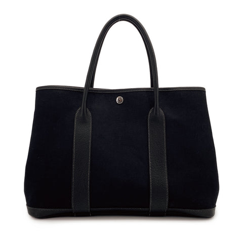 HERMES GARDEN PARTY PM BLACK TOILE OFFICIER NEGONDA HAND BAG 2005 SQUARE I 90310828 - PURPOSE