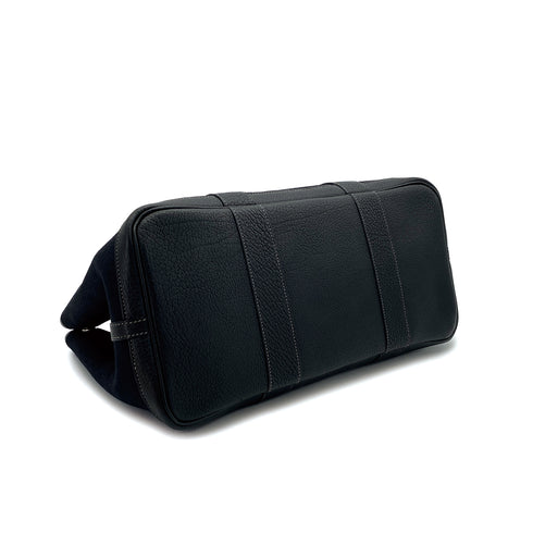HERMES GARDEN PARTY PM BLACK TOILE OFFICIER NEGONDA HAND BAG 2005 SQUARE I 90310828 - PURPOSE