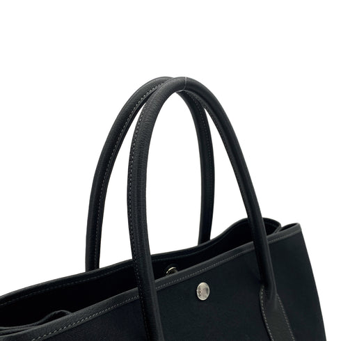 HERMES GARDEN PARTY PM BLACK TOILE OFFICIER NEGONDA HAND BAG 2005 SQUARE I 90310828 - PURPOSE