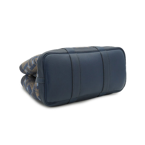 HERMES GARDEN PARTY TPM NAVY TOILE MOSAIC BUFFLE HAND BAG 2009 SQUARE M 90334863