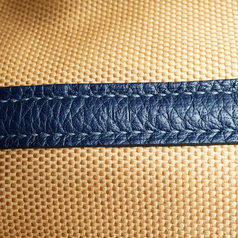 HERMES GARDEN PARTY TPM NAVY TOILE MOSAIC BUFFLE HAND BAG 2009 SQUARE M 90334863