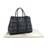 HERMES GARDEN PARTY TPM NAVY TOILE MOSAIC BUFFLE HAND BAG 2009 SQUARE M 90334863