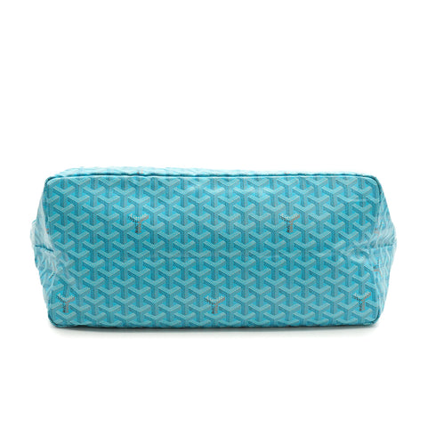 GOYARD 2024 LIMITED EDITION SAINT LOUIS GM TOTE BAG TURQUOISE BLUE GOYARDINE CANVAS 90340458