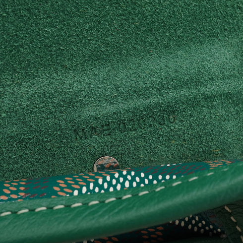 GOYARD ALPIN MINI GREEN TAN GOYARDINE CANVAS PALLADIUM HARDWARE 90350426