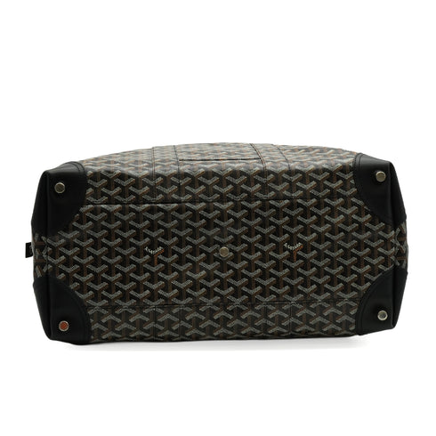 GOYARD BOEING 45 BOSTON BAG BLACK GOYARDINE CANVAS PALLADIUM HARDWARE 90351091