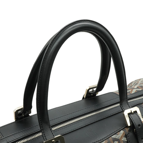 GOYARD BOEING 45 BOSTON BAG BLACK GOYARDINE CANVAS PALLADIUM HARDWARE 90351091