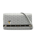 GOYARD MONTE-CARLO PM CLUTCH SHOULDER BAG SILVER PVC LEATHER SILVER HARDWARE 90344096