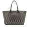 GOYARD SAINT LOUIS PM TOTE BAG BLACK GOYARDINE CANVAS 90344105