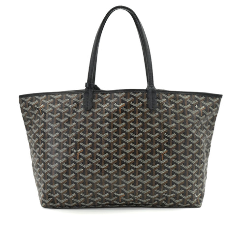 GOYARD SAINT LOUIS PM TOTE BAG BLACK GOYARDINE CANVAS 90344105