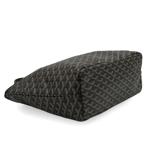 GOYARD SAINT LOUIS PM TOTE BAG BLACK GOYARDINE CANVAS 90344105