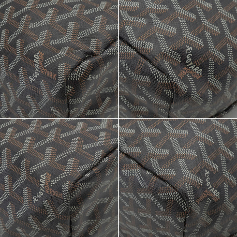 GOYARD SAINT LOUIS PM TOTE BAG BLACK GOYARDINE CANVAS 90344105