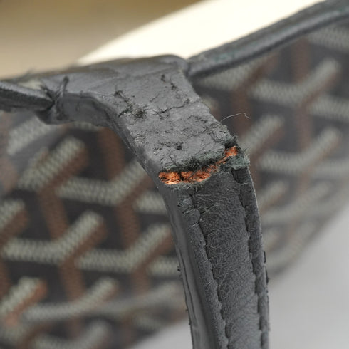 GOYARD SAINT LOUIS PM TOTE BAG BLACK GOYARDINE CANVAS 90344105