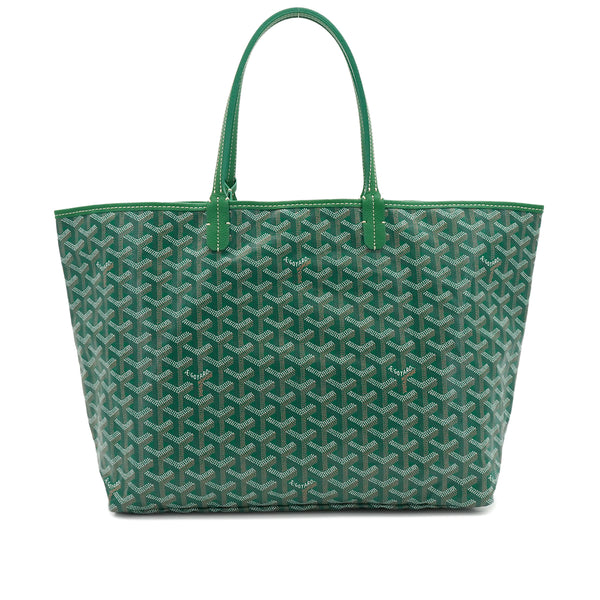 GOYARD SAINT LOUIS PM TOTE BAG GREEN GOYARDINE CANVAS 90340457