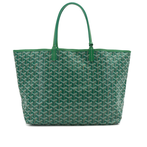 GOYARD SAINT LOUIS PM TOTE BAG GREEN GOYARDINE CANVAS 90340457