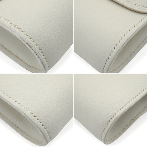 HERMES DOGGY MEDOR WHITE VEAU GARINE SHOULDER BAG 1992 CIRCLE V GOLD HARDWARE 90344087