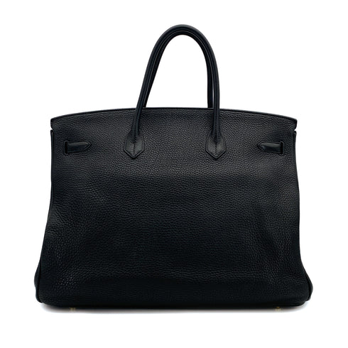 HERMES BIRKIN 40 BLACK TOGO 2010 SQUARE N GOLD HARDWARE 90311829