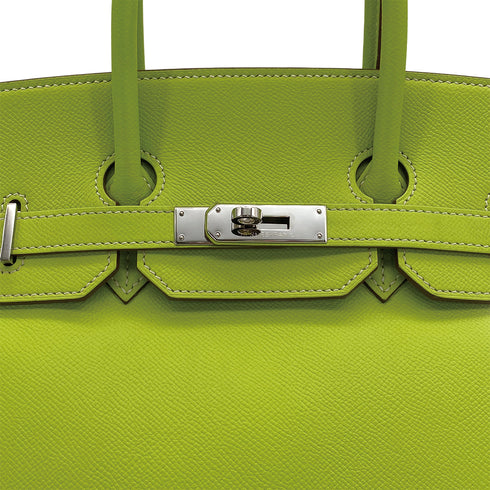 HERMES CANDY BIRKIN 35 KIWI LICHEN EPSOM HAND BAG 2011 SQUARE O PALLADIUM HARDWARE 90311828