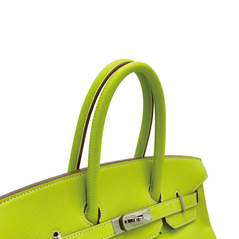 HERMES CANDY BIRKIN 35 KIWI LICHEN EPSOM HAND BAG 2011 SQUARE O PALLADIUM HARDWARE 90311828