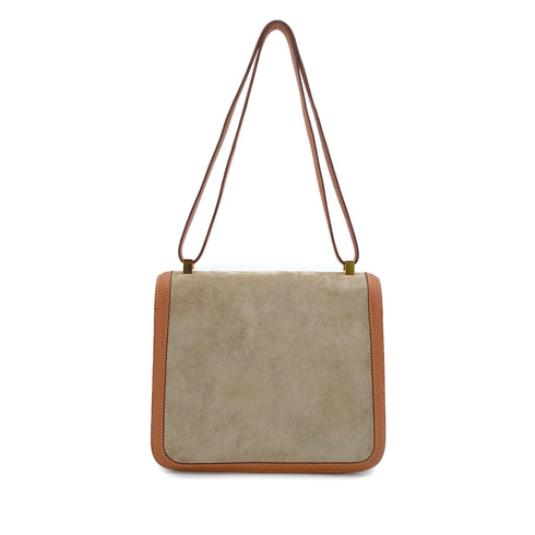 HERMES CONSTANCE 3 24 GRIS PERLE CREVETTE GRIZZLY SWIFT SHOULDER BAG 2014 R GOLD HARDWARE 90311818