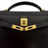 HERMES KELLY 32 SELLIER CHOCOLAT BOXCALF HAND SHOULDER BAG 2000 SQUARE D GOLD HARDWARE 90311267