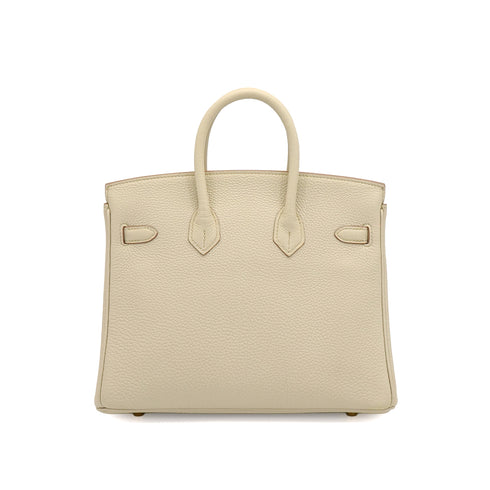 HERMES BIRKIN 25 BETON TOGO HAND BAG 2022 U STAMP GOLD HARDWARE 90338880