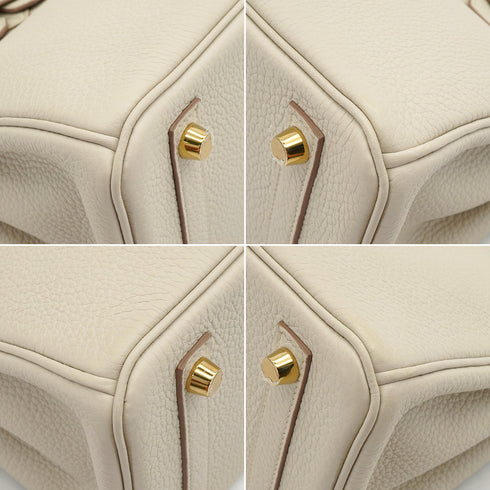 HERMES BIRKIN 25 BETON TOGO HAND BAG 2022 U STAMP GOLD HARDWARE 90338880