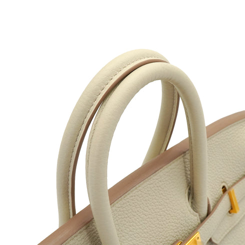 HERMES BIRKIN 25 BETON TOGO HAND BAG 2022 U STAMP GOLD HARDWARE 90338880