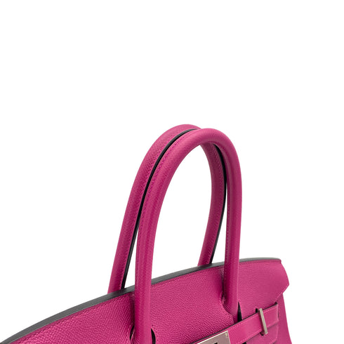 HERMES BIRKIN 30 ROSE PURPLE EPSOM HAND BAG 2018 C STAMP PALLADIUM HARDWARE 90311960