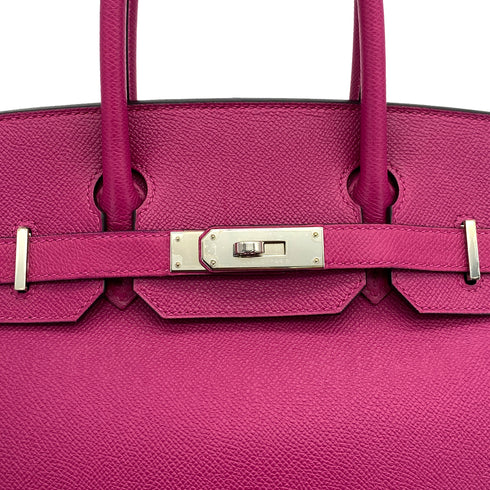 HERMES BIRKIN 30 ROSE PURPLE EPSOM HAND BAG 2018 C STAMP PALLADIUM HARDWARE 90311960