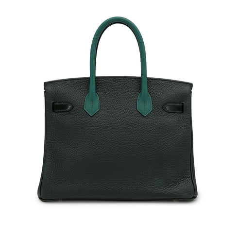 HERMES BIRKIN 30 PATCHWORK VERT FONCE VERT EMERALD VERT TITIEN MALACHITE ROSE AZALEE CROCODILE POROSUS CHEVRE TAURILLON CLEMENCE EPSOM EVERCOLOR SWIFT BOX CALF HAND BAG 2018 C PALLADIUM HARDWARE 90313338
