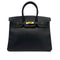 HERMES BIRKIN 35 BLACK ARDENNES HAND BAG 1996 CIRCLE Z GOLD HARDWARE 90318192